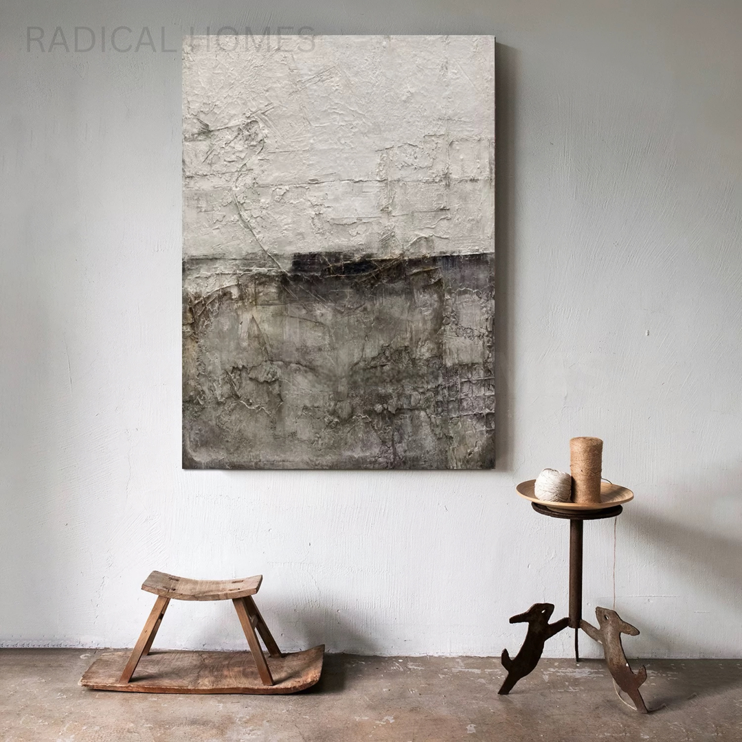 MONTRAE Modern Textured Neutral Canvas Art - Radical Homes Singapore