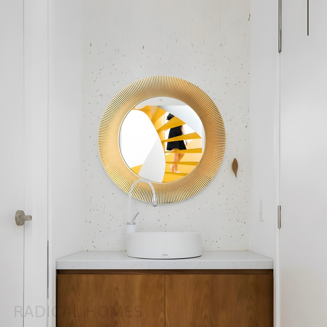 DARLEN Modern Textured Round Wall Mirror