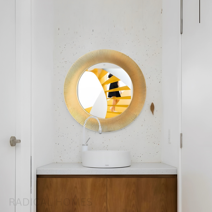 DARLEN Modern Textured Round Wall Mirror