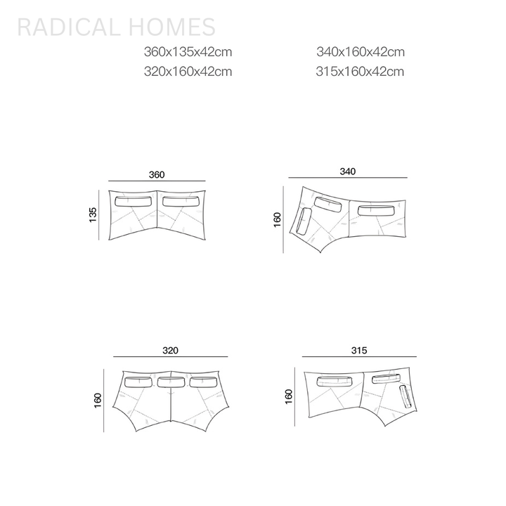 ALVEEN Modern Modular Velvet Sofa - Radical Homes Singapore