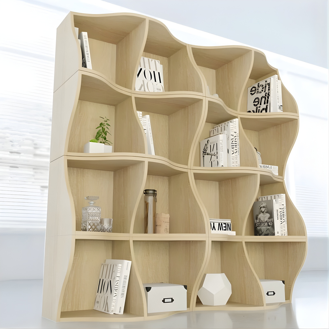 ARVO Modern Curved Bookshelf