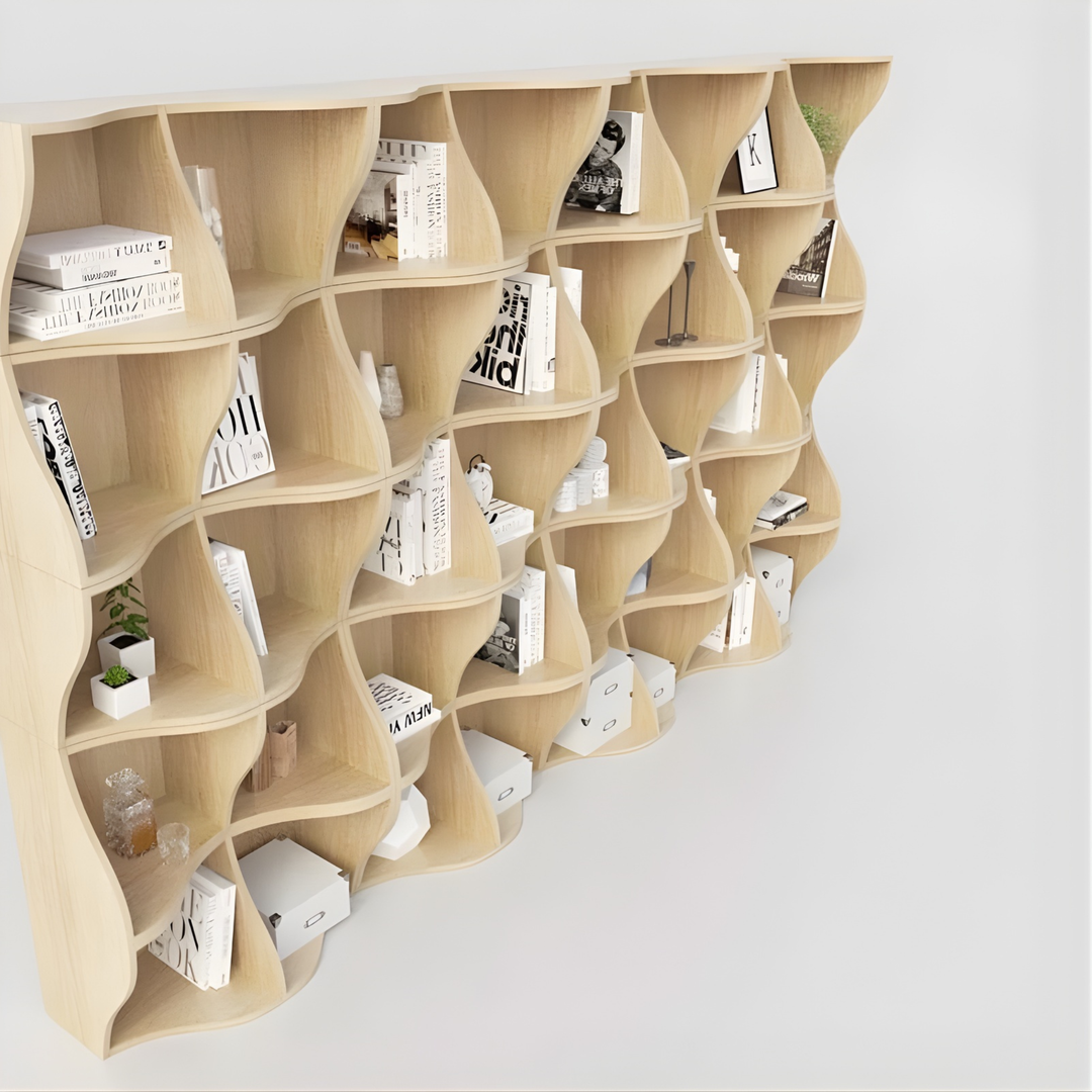 ARVO Modern Curved Bookshelf