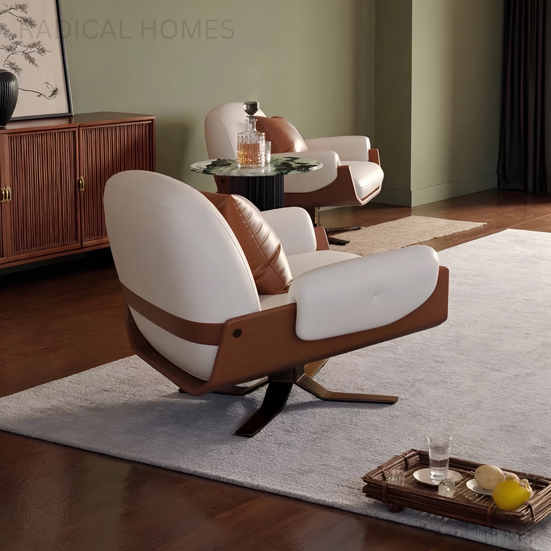 VALERIO Modern Swivel Lounge Armchair - Radical Homes Singapore