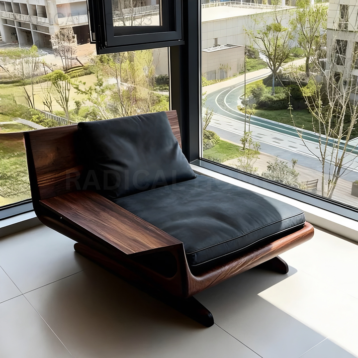 LOSA Black Walnut Wood Sofa Chair - Radical Homes Singapore