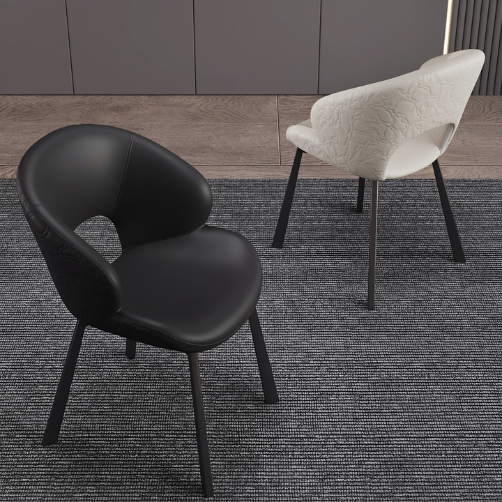 LUCENTO Modern Scratch Proof Leather Dining Chair - Radical Homes Singapore