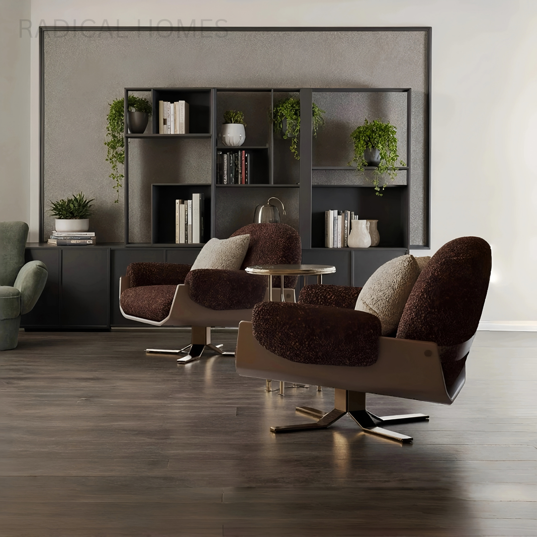 VALERIO Modern Swivel Lounge Armchair - Radical Homes Singapore