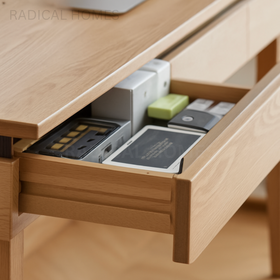 OKY Modern Solid Wood Study Table - Radical Homes Singapore