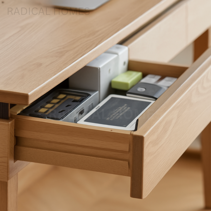 OKY Modern Solid Wood Study Table - Radical Homes Singapore