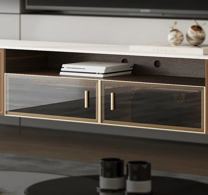 JALTE Modern Leather TV Console