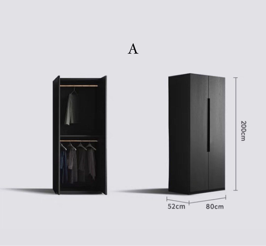 HENRYK Modern Black Wardrobe
