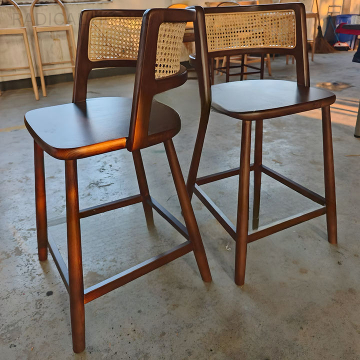 ALVREN Modern Rattan Bar Chair - Radical Homes Singapore