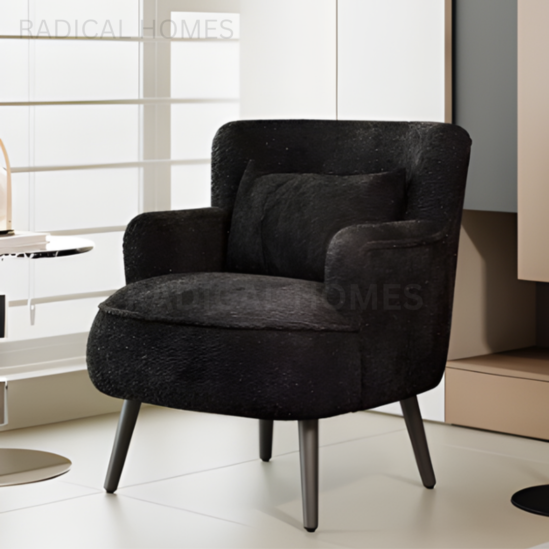 ELARA Classic Fabric Lounge Chair - Radical Homes Singapore