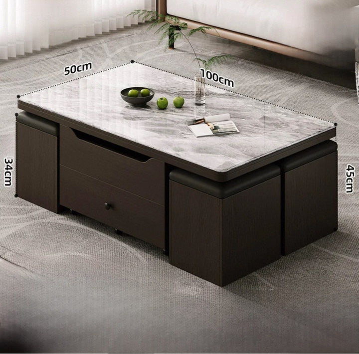 TWALEN Modern Extendable Storage Coffee Table