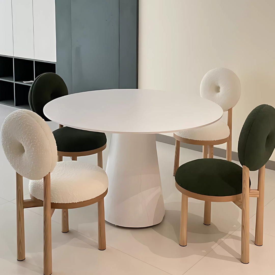 YISHE Solid Wood Round Dining Table