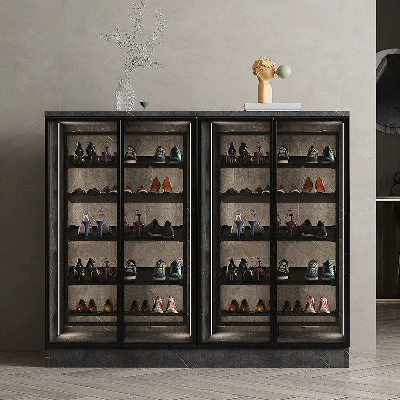 EREO Modern Rotatable Shelves Shoe Cabinet