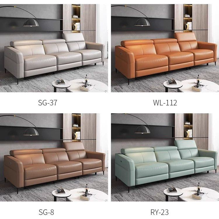 AUTORA Sectional Electric Recliner Leather Sofa