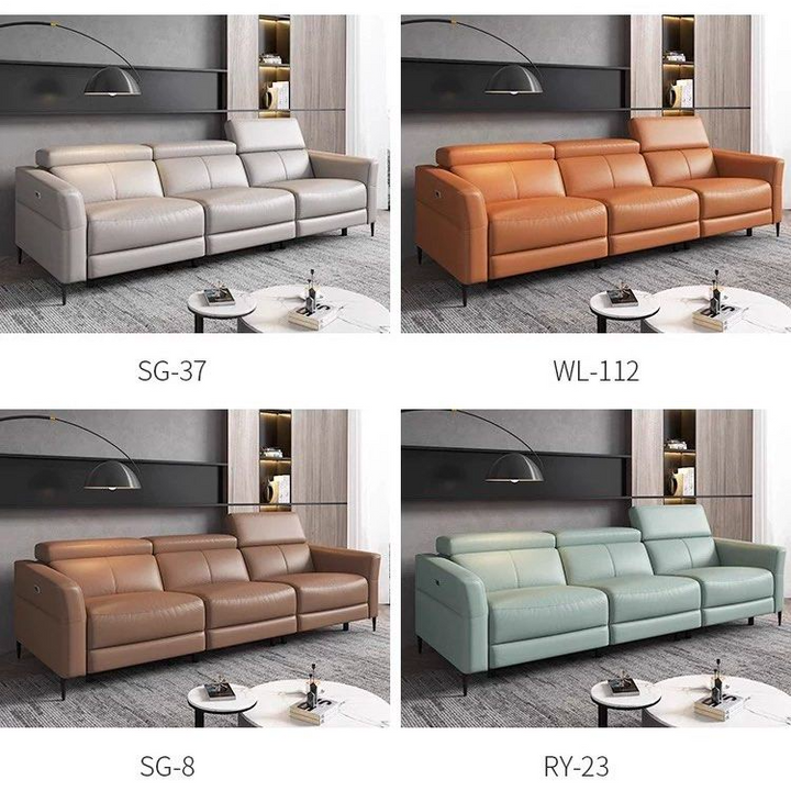 AUTORA Sectional Electric Recliner Leather Sofa