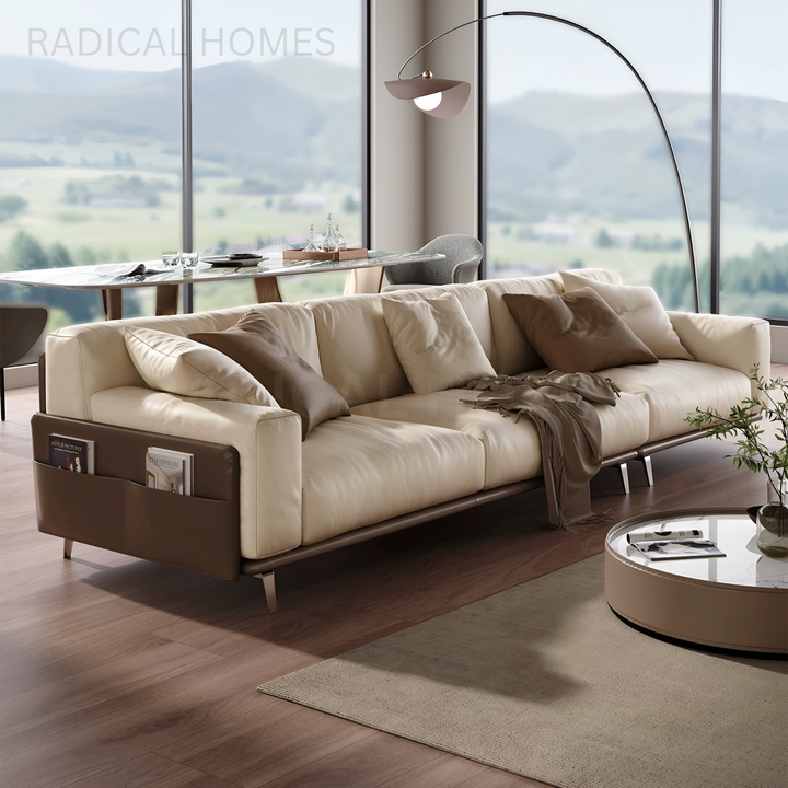 CARVELA Modern Leather Lounge Sofa - Radical Homes Singapore