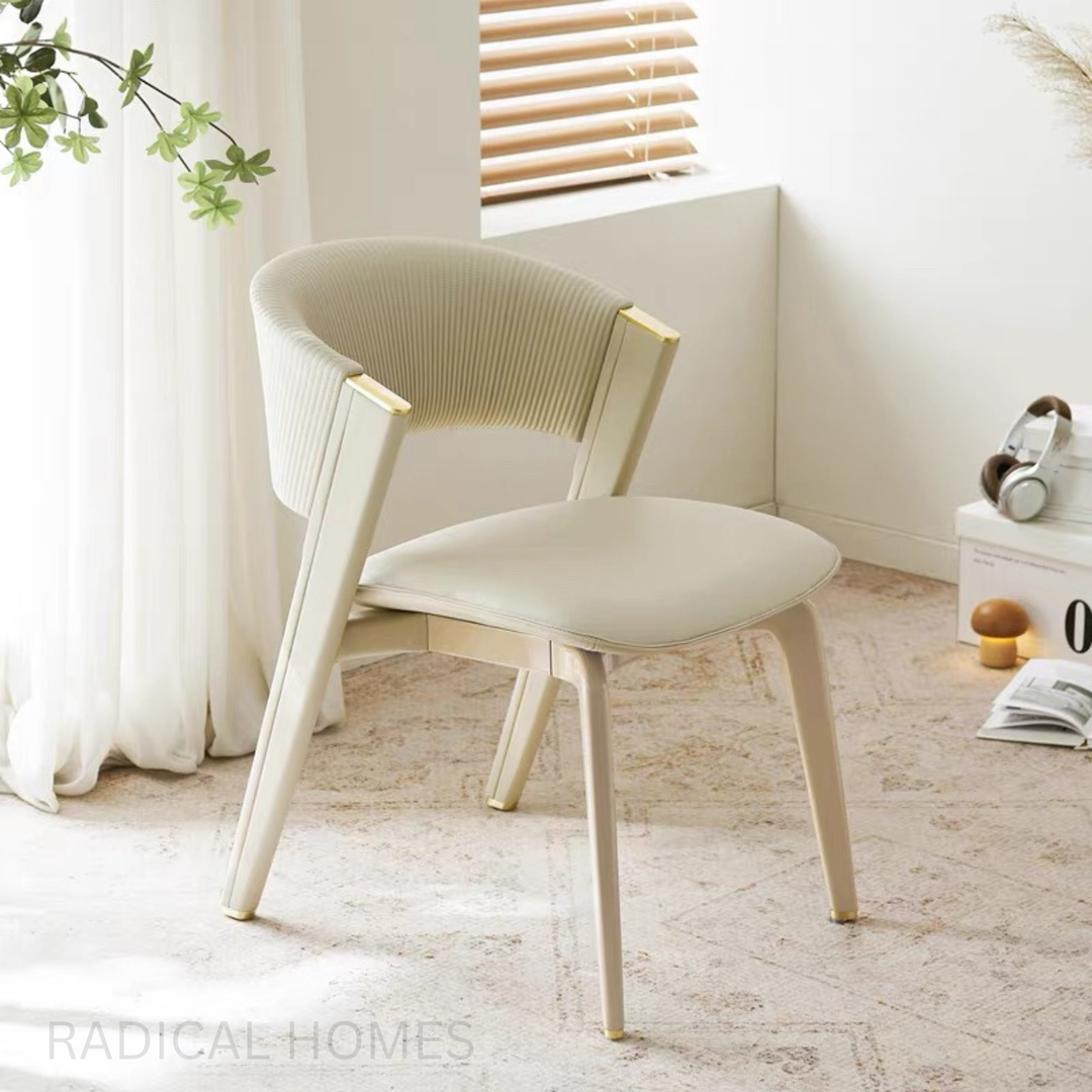 VALENCH Modern Leather Dining Chair - Radical Homes Singapore