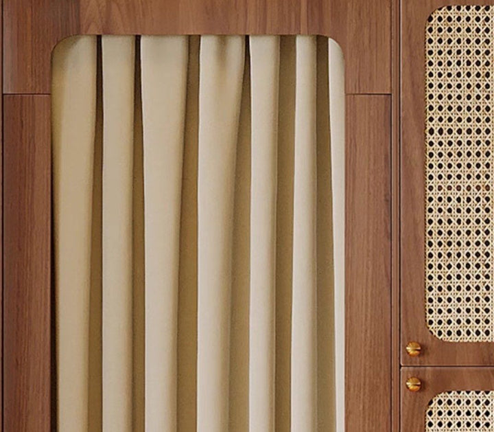 LUCINA Mid-Century Rattan Wardrobe