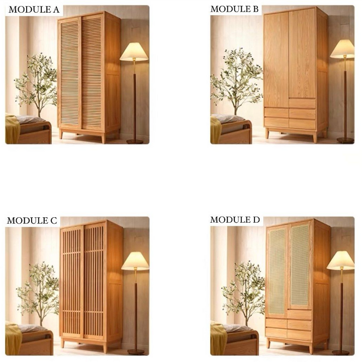 ANTONIUS Japandi Solid Wood Wardrobe