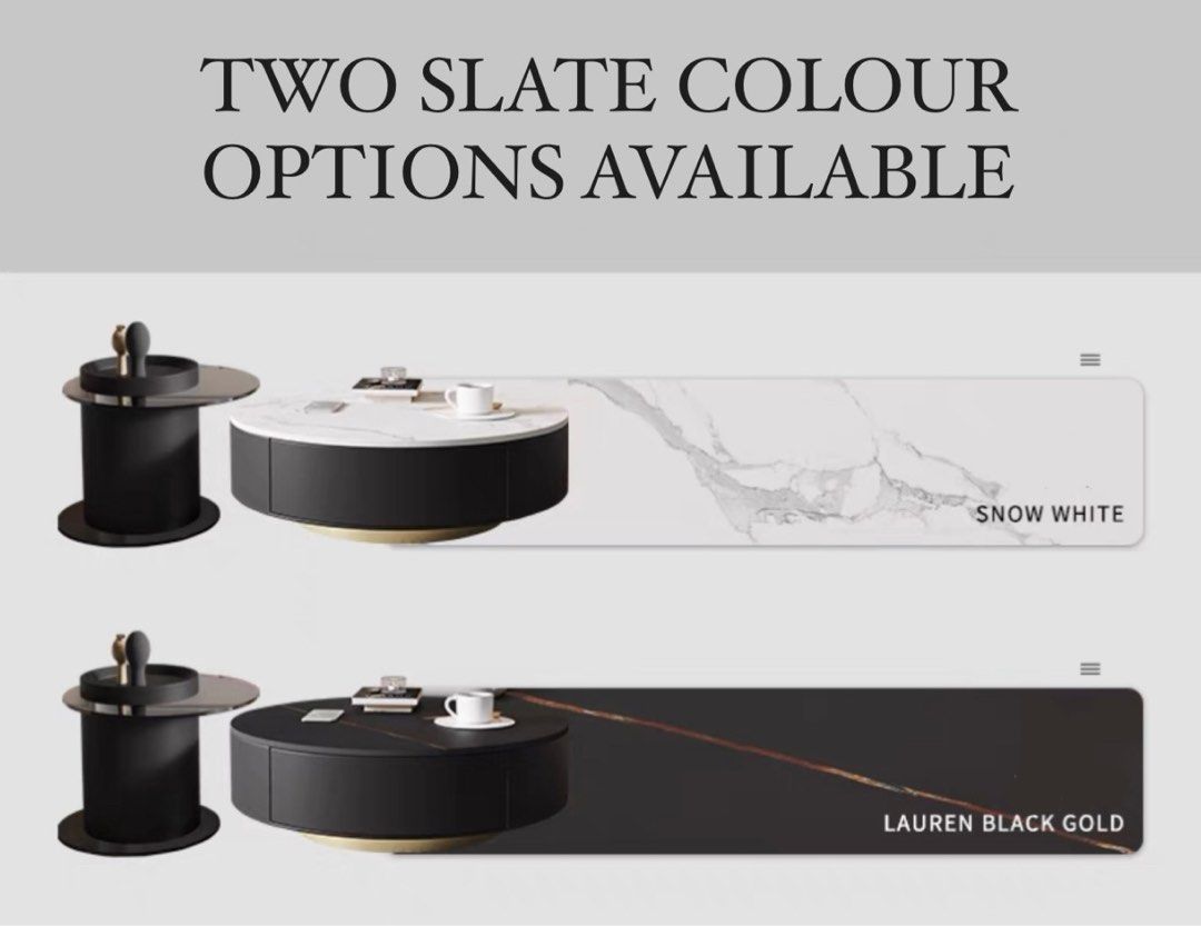 PANSINO Modern Slate Coffee Tables