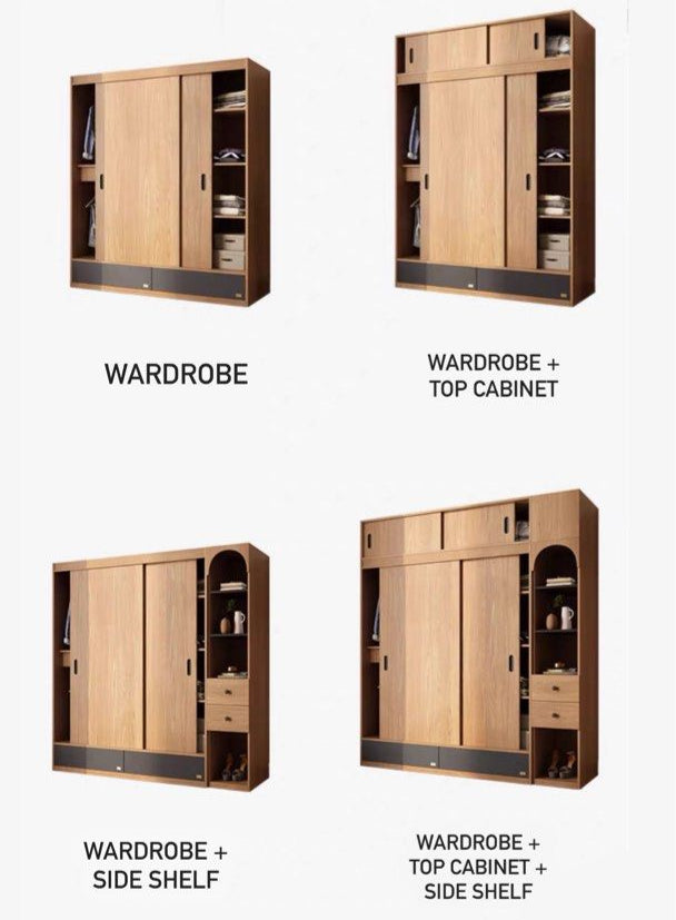 DRUSUS Japandi Solid Wood Wardrobe