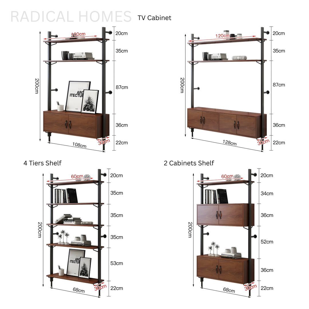 ZORVEX Modern Storage TV Console - Radical Homes Singapore