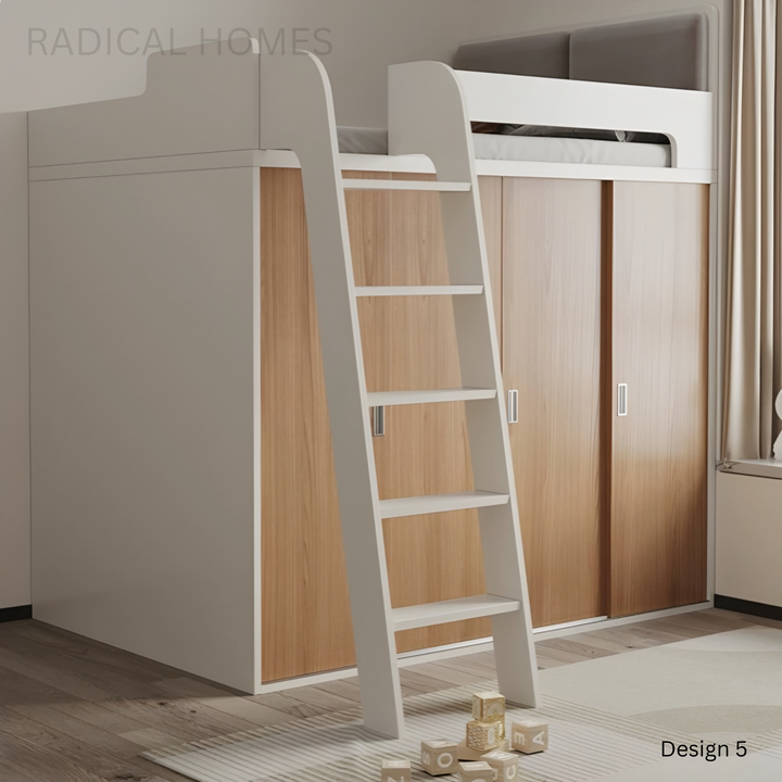 TORVANI Modern Wardrobe Storage Bedframe - Radical Homes Singapore