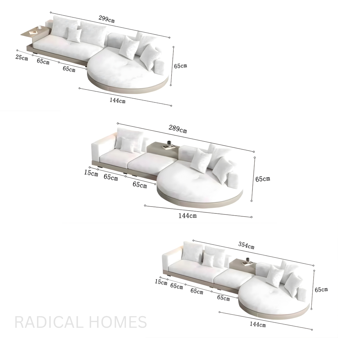 IOESN Modern Curved Designer Sofa - Radical Homes Singapore