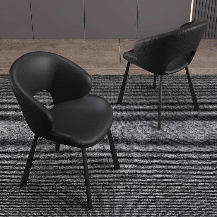 LUCENTO Modern Scratch Proof Leather Dining Chair - Radical Homes Singapore