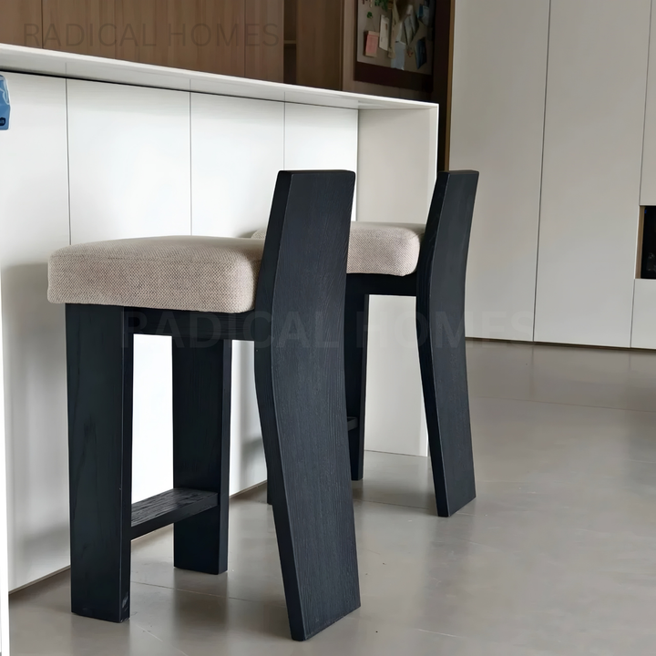 ANGEO Modern Solid Wood Bar Stool
