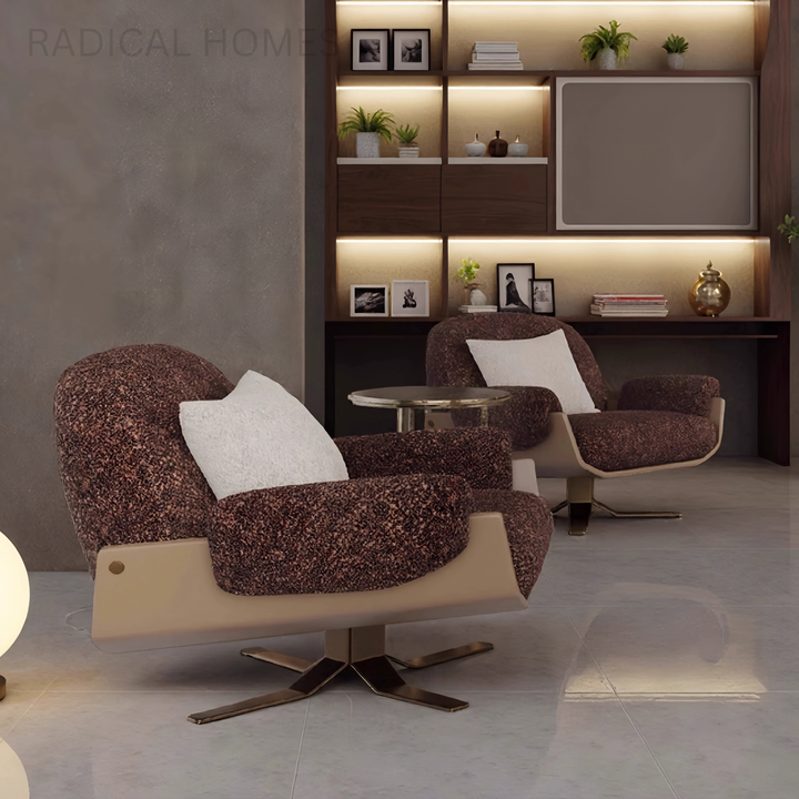 VALERIO Modern Swivel Lounge Armchair - Radical Homes Singapore