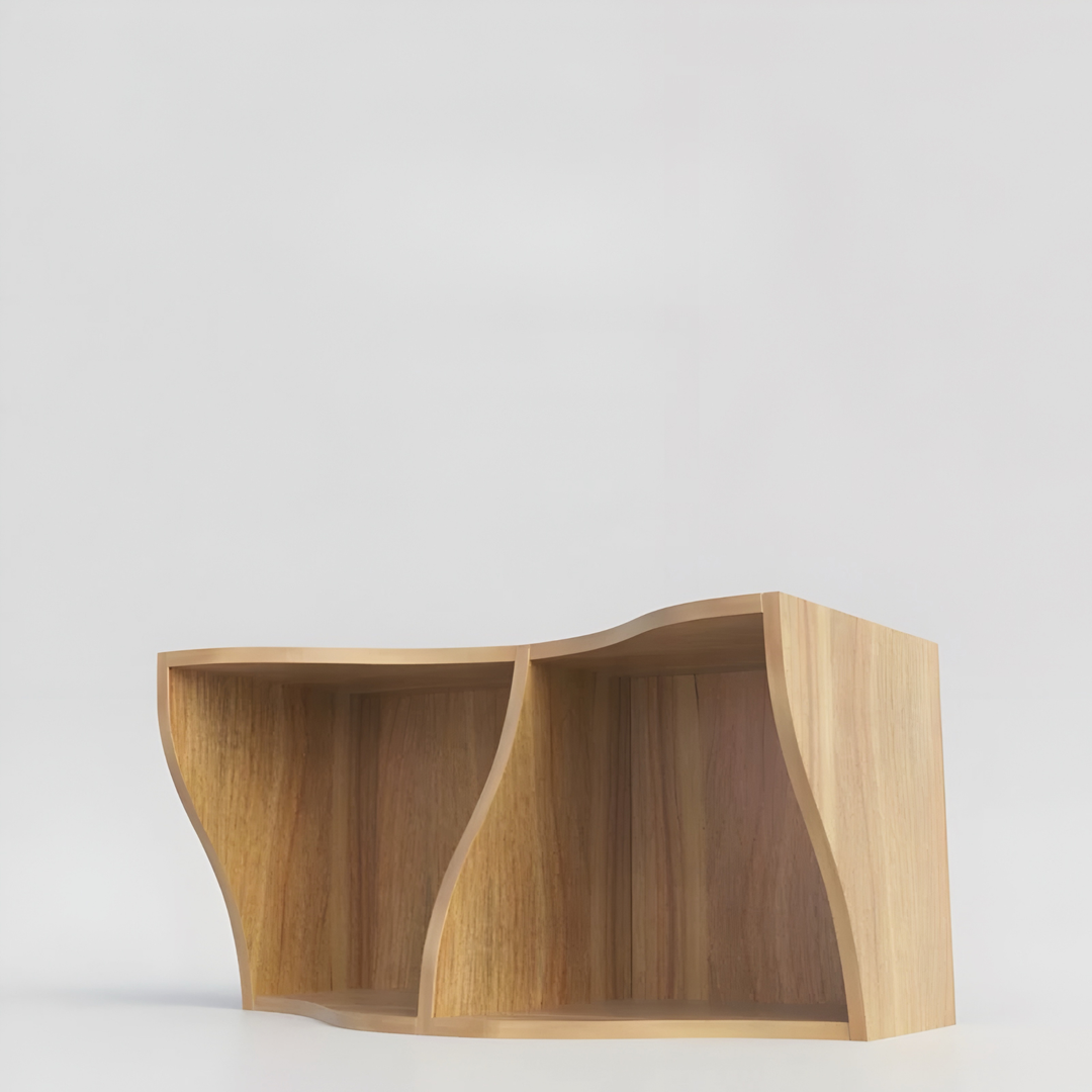 ARVO Modern Curved Bookshelf