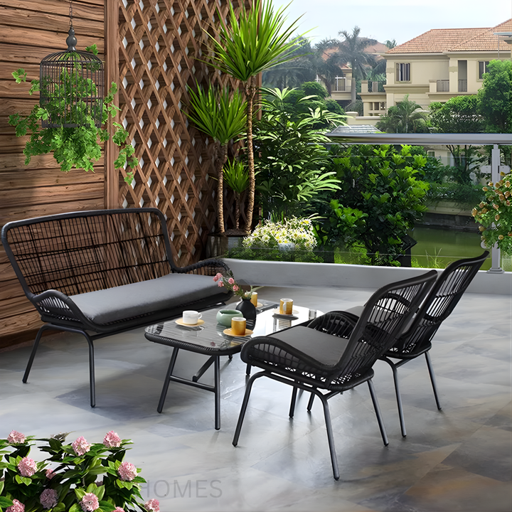 ARLO Rattan Outdoor Table And Chairs