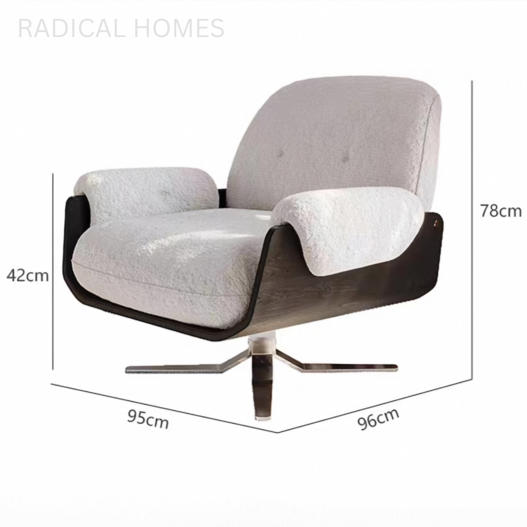 VALERIO Modern Swivel Lounge Armchair - Radical Homes Singapore