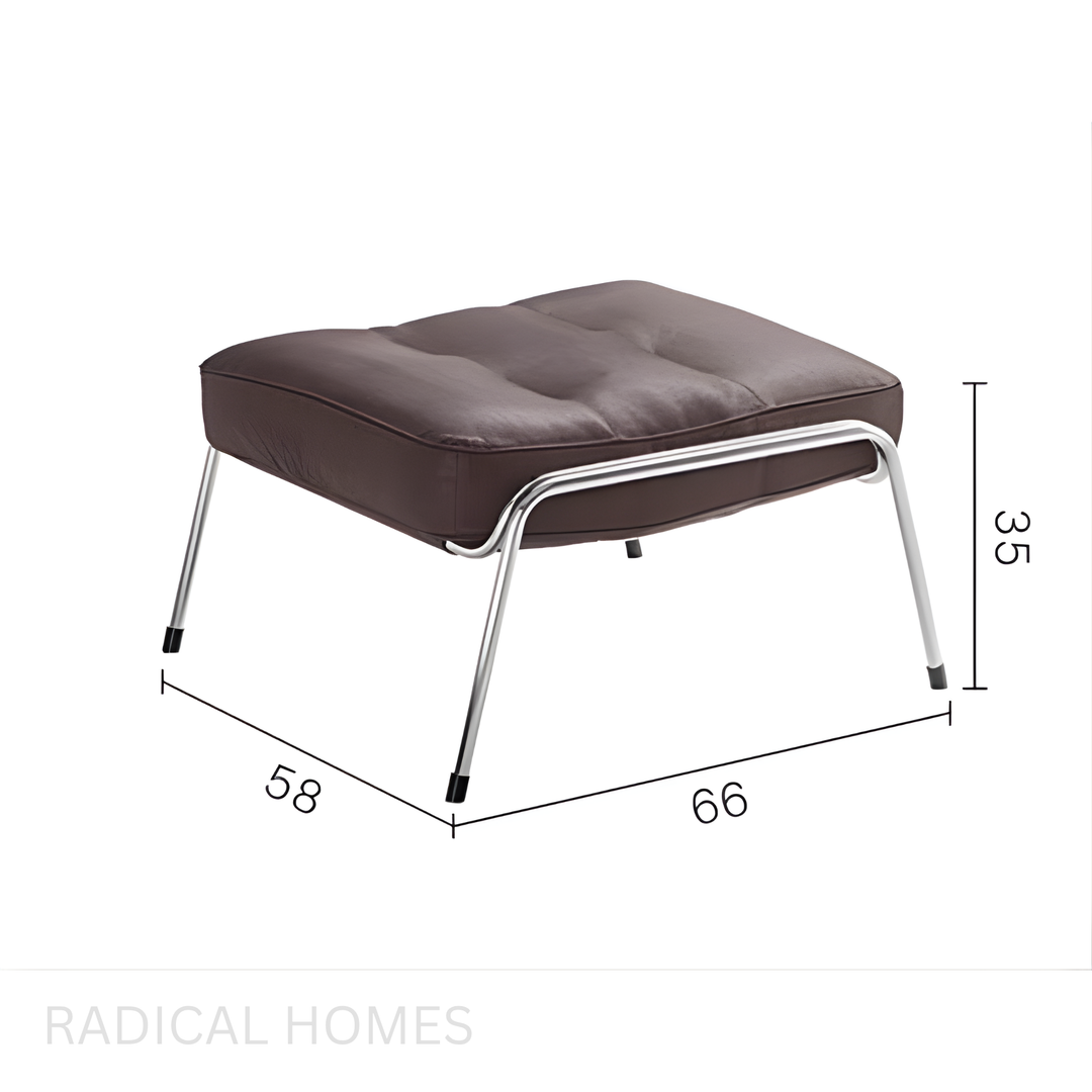 SIERIOLA Leather Lounge Chair & Ottoman