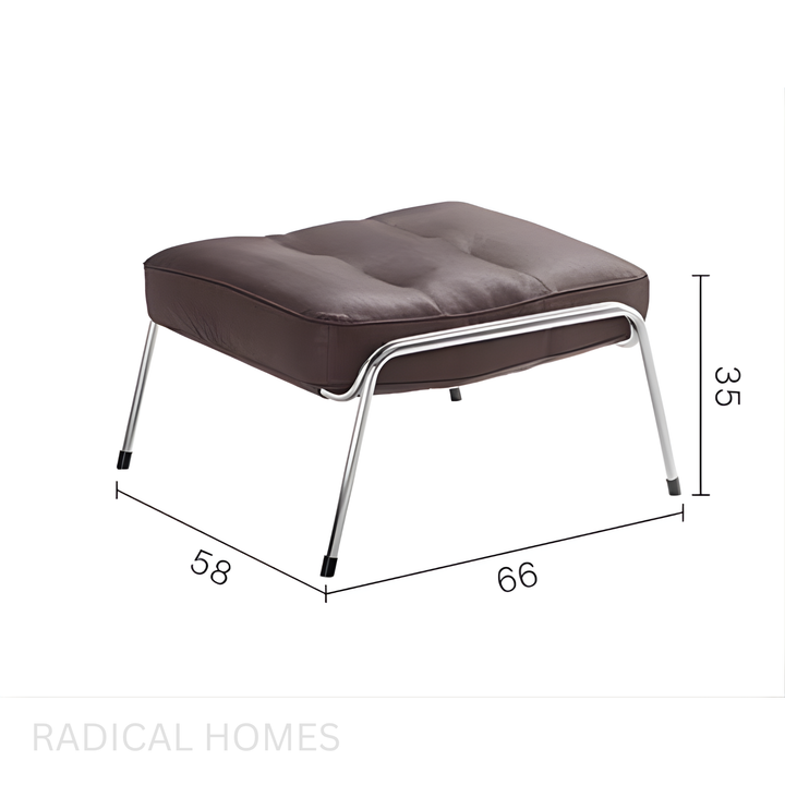 SIERIOLA Leather Lounge Chair & Ottoman