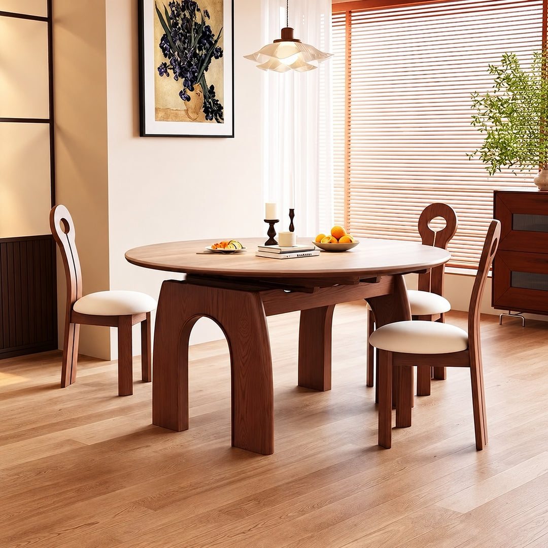TROVENA Modern Travertine Extendable Dining Table (INSTOCK)