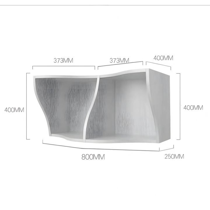 ARVO Modern Curved Bookshelf