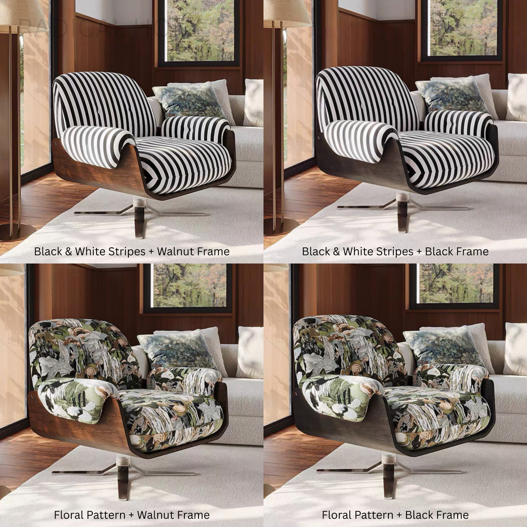 VALERIO Modern Swivel Lounge Armchair - Radical Homes Singapore