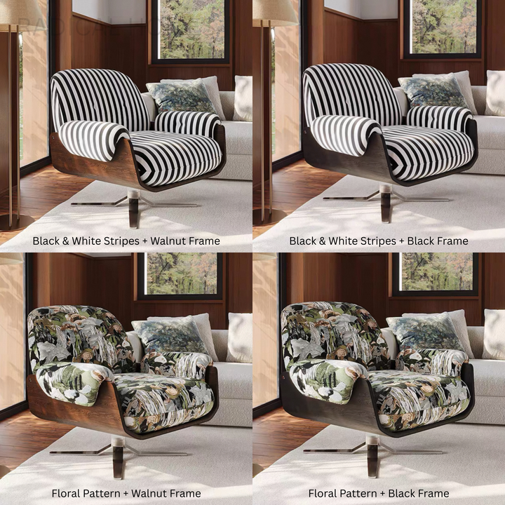 VALERIO Modern Swivel Lounge Armchair - Radical Homes Singapore