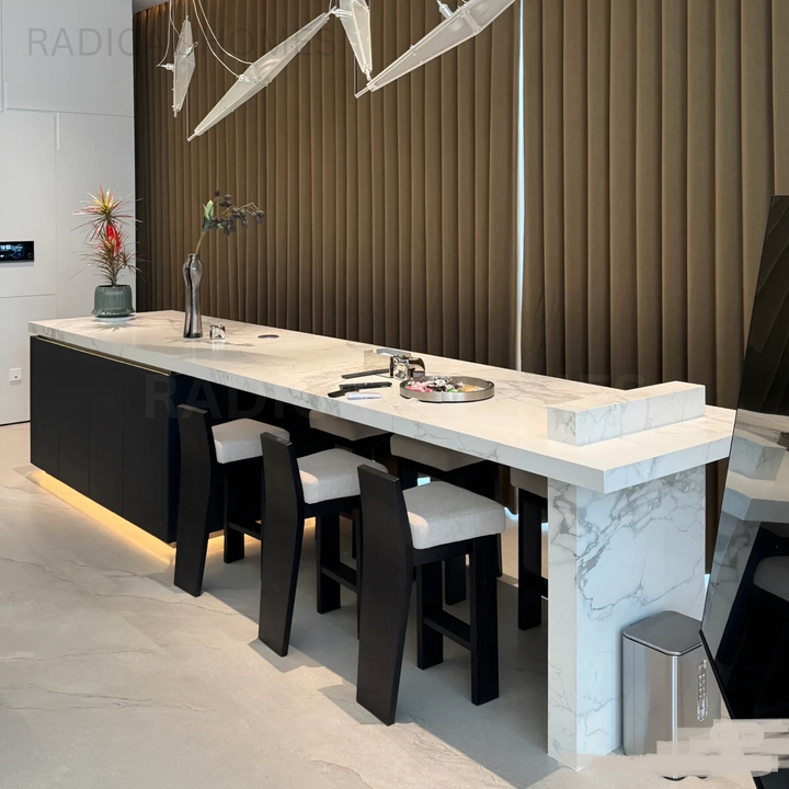 ANGEO Modern Solid Wood Bar Stool
