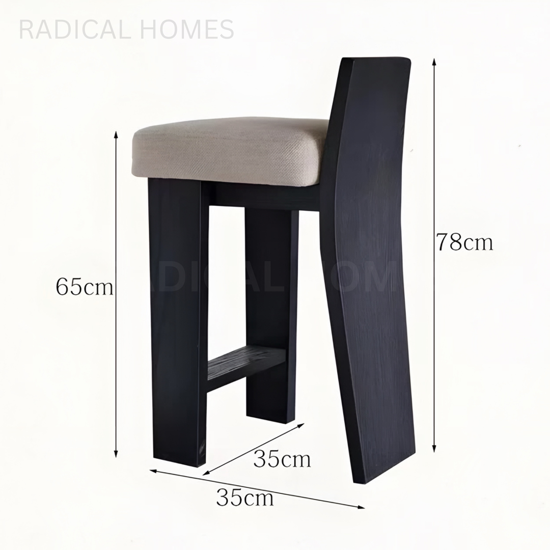 ANGEO Modern Solid Wood Bar Stool - Radical Homes Singapore