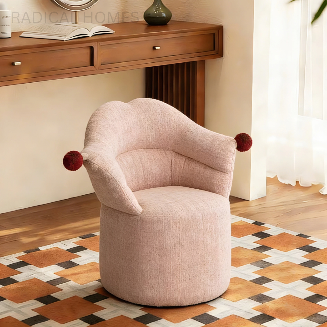 KISSI Modern Fabric Vanity Chair - Radical Homes Singapore