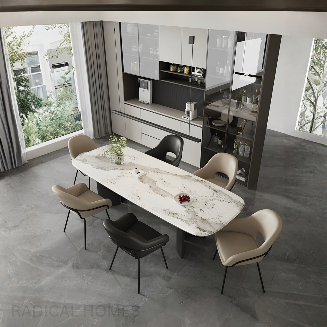 ARISTO Modern Minimalist Leather Dining Chair