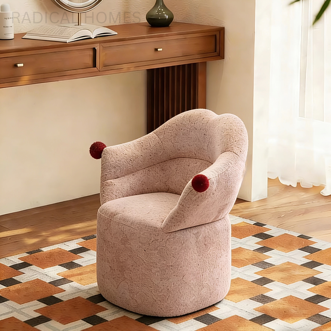 KISSI Modern Fabric Vanity Chair - Radical Homes Singapore