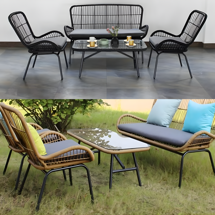 ARLO Rattan Outdoor Table And Chairs