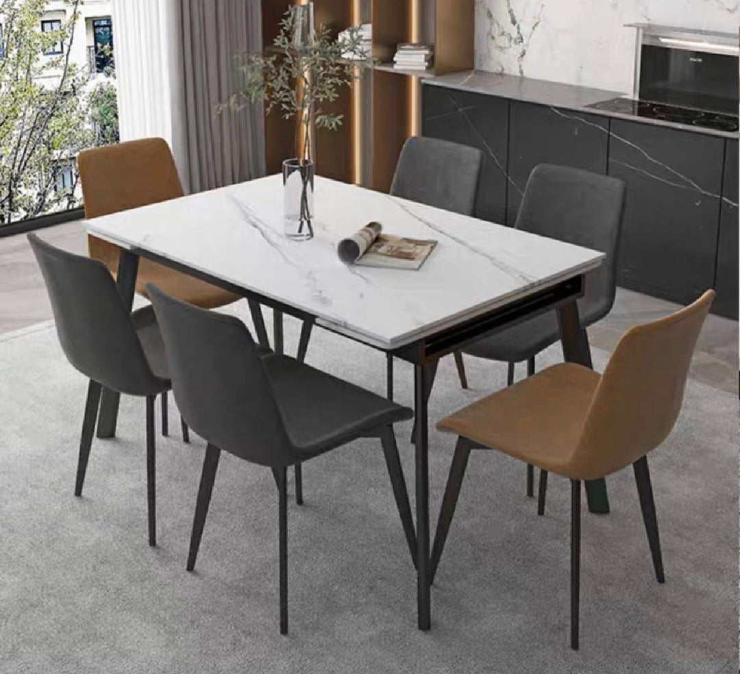 WALTE Modern Extendable Sintered Stone Dining Table 140-200 cm (INSTOCK)