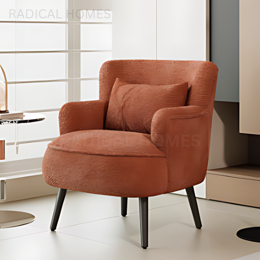 ELARA Classic Fabric Lounge Chair - Radical Homes Singapore